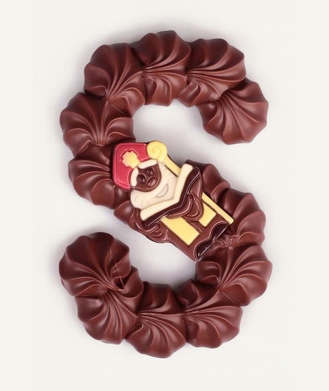 Christmas Themed Milk Chocolate in form of the letter S